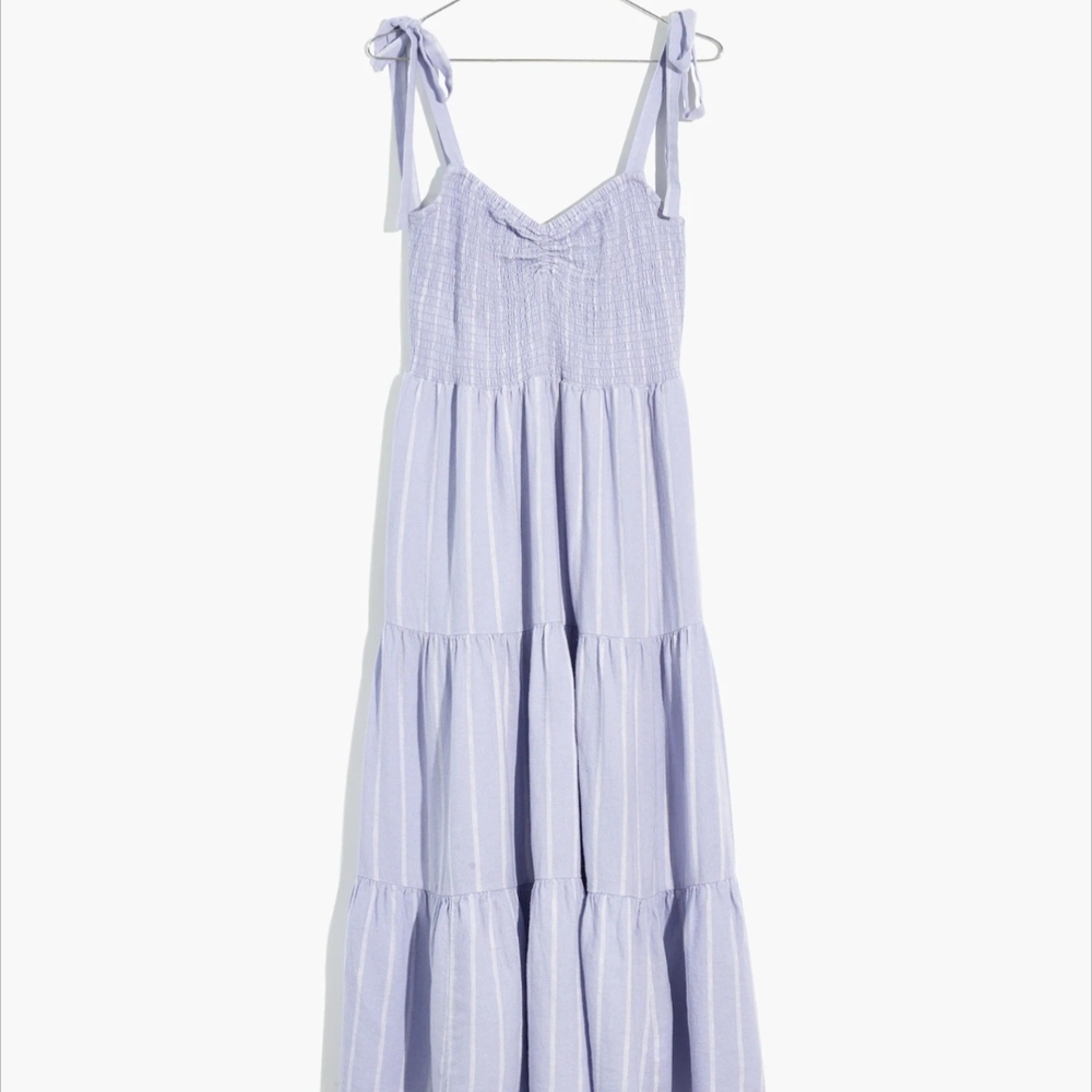Madewell Light Purple Tiered Maxi Dress